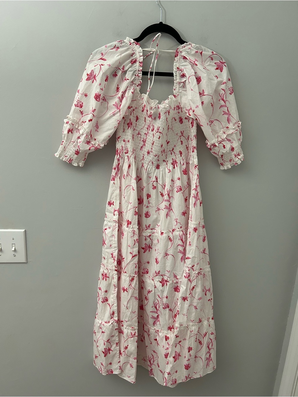 Hill House NWT Nesli Nap Dress in Rose Botanical - Picture 8 of 8